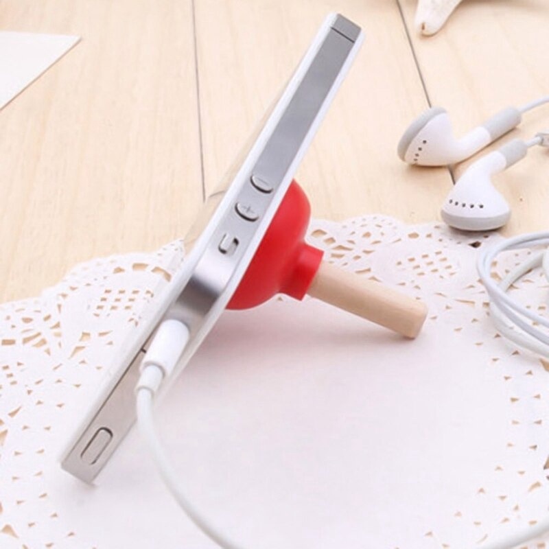 AO Home Toilet Shape Plunger Phone Stand Holder Cute Mini Pumping