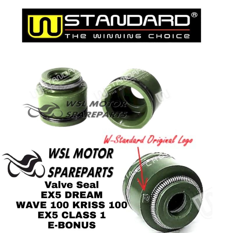 WSTANDARD VALVE SEAL EX5 DREAM WAVE 100 KRISS 100 EBONUS SYM WAVE 125