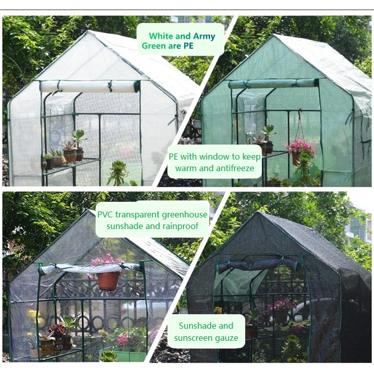 Mini Greenhouse PVC Plastic Garden Outdoor Plants Grow House Cover ...