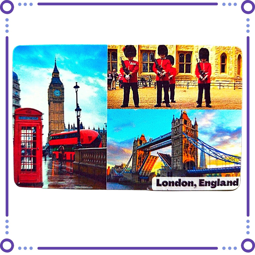 Magnete Frigorifero 3D Londra Inghilterra – Souvenir Vintage 7x6 Cm