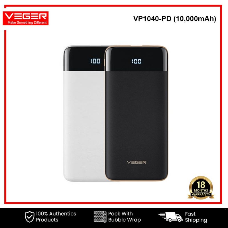 Veger Mah Pd Fast Charging Powerbank Vp Pd Pd Qc Led