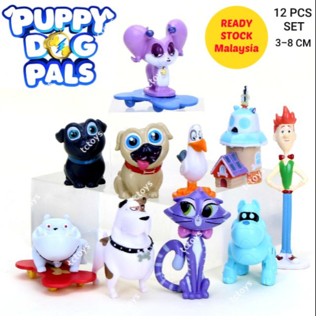 PUPPY DOG PALS FIGURE 12 PCS PUPPY DOG FIGURINES PUPPY PALS FIGURES