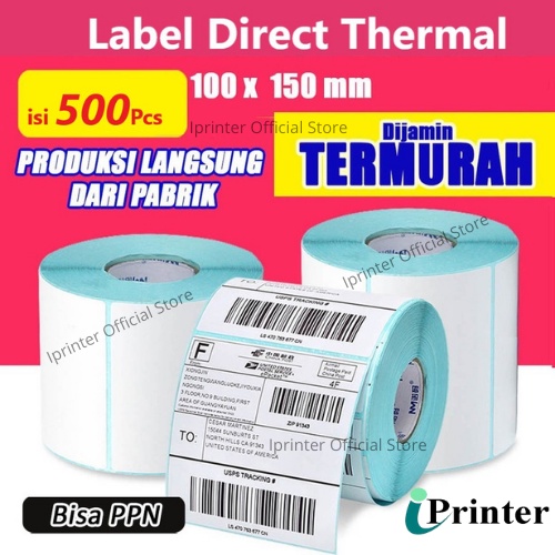 Thermal Labels barcode Sticker Labels Shipping Labels 100x150/500pcs ...