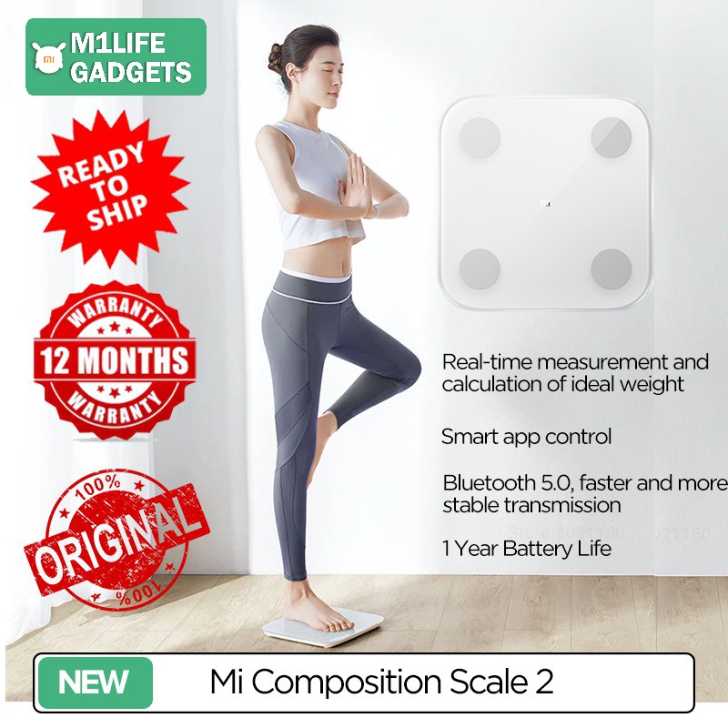 [READY STOCK] Smart Mi composition scale 2 | 1 YEAR WARRANTY | Shopee ...