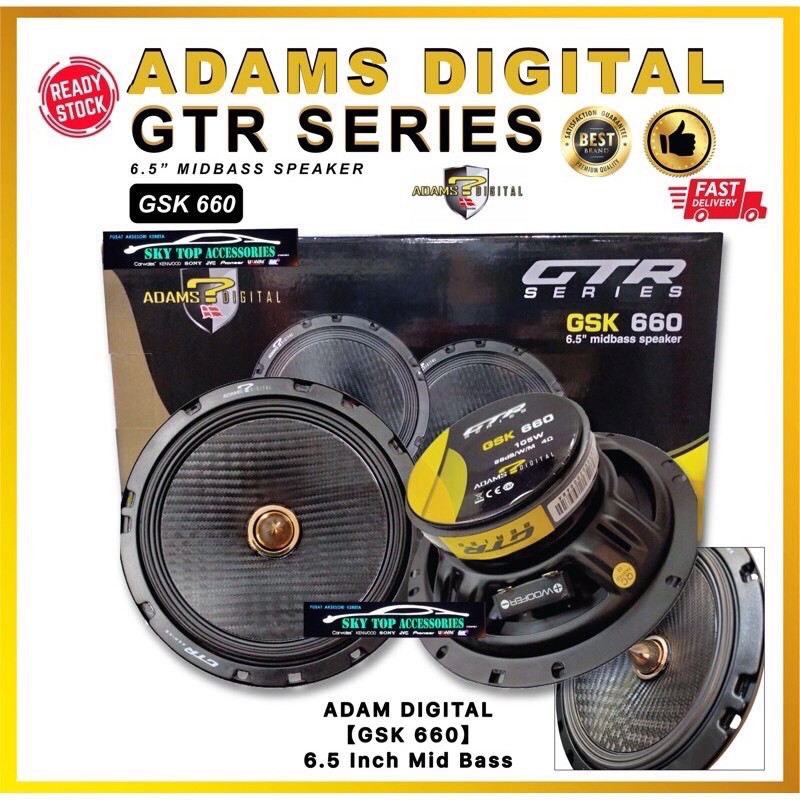 Adams Digital GTR Series 6.5inch Mid Bass Speaker “100% Original ...