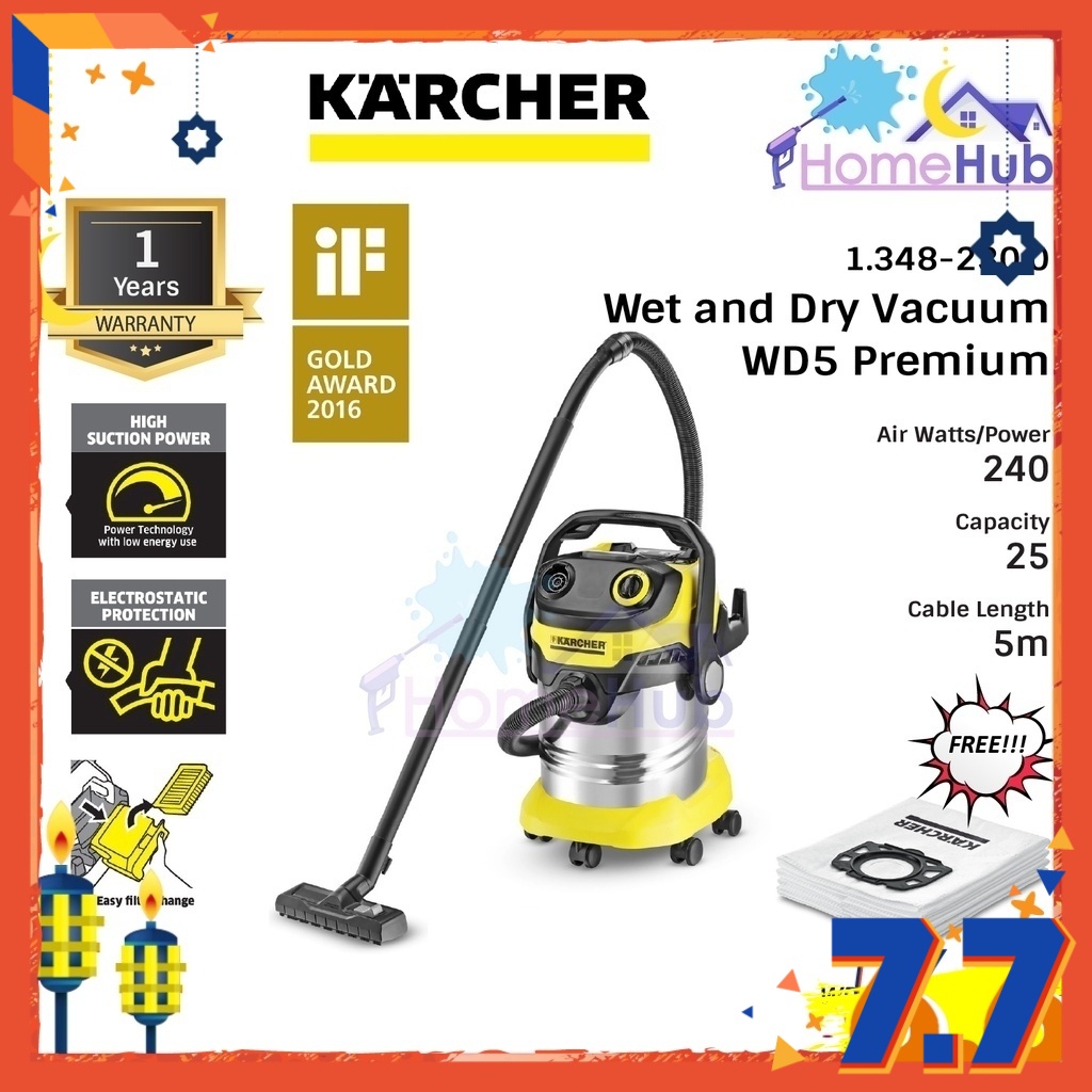 Karcher WD5 Premium Wet Dry Vacuum Cleaner Vacum Cleaner Vakum Cleaner