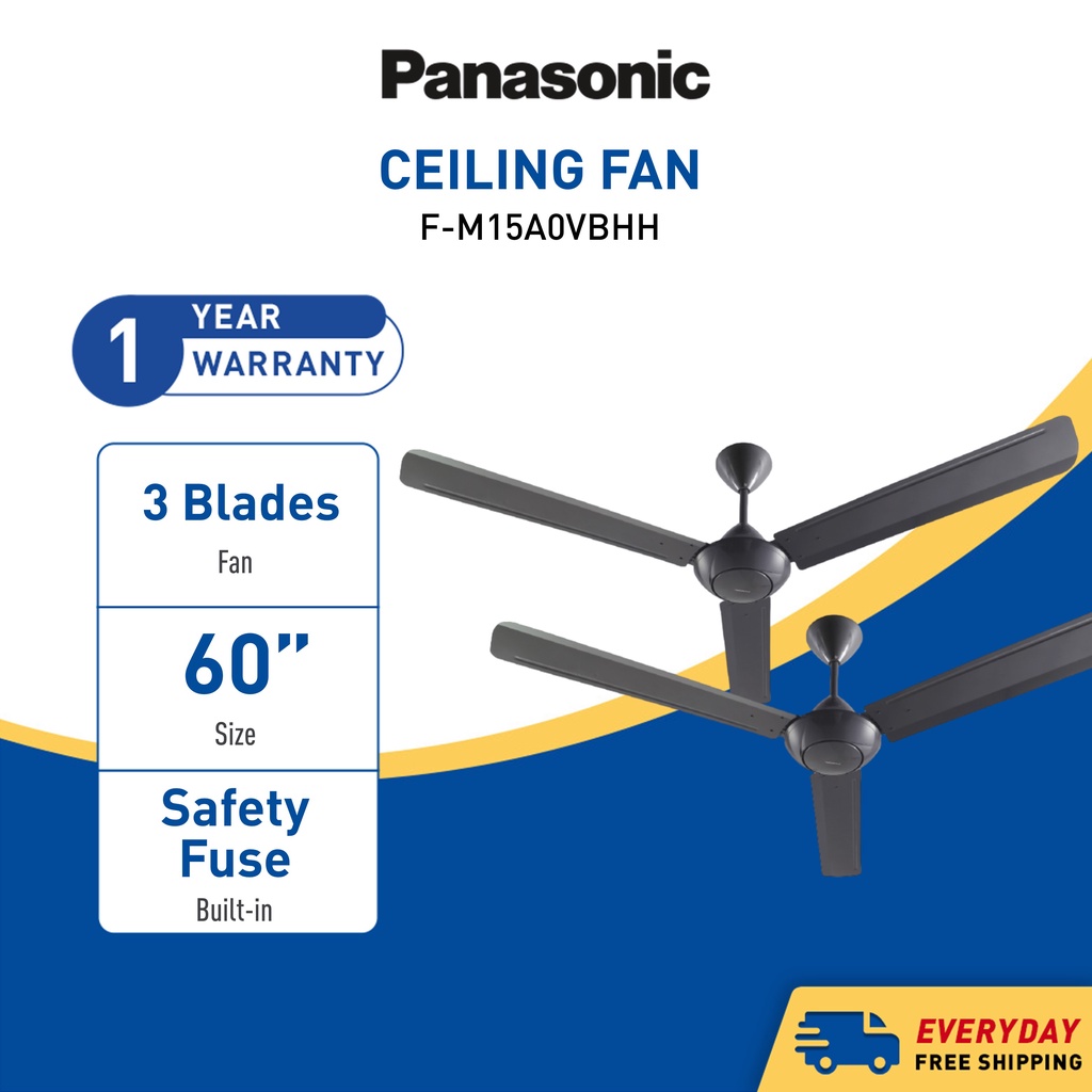 Panasonic F-M15A0 Ceiling Fan 3 Blade Regulator Low Noise Advanced ...