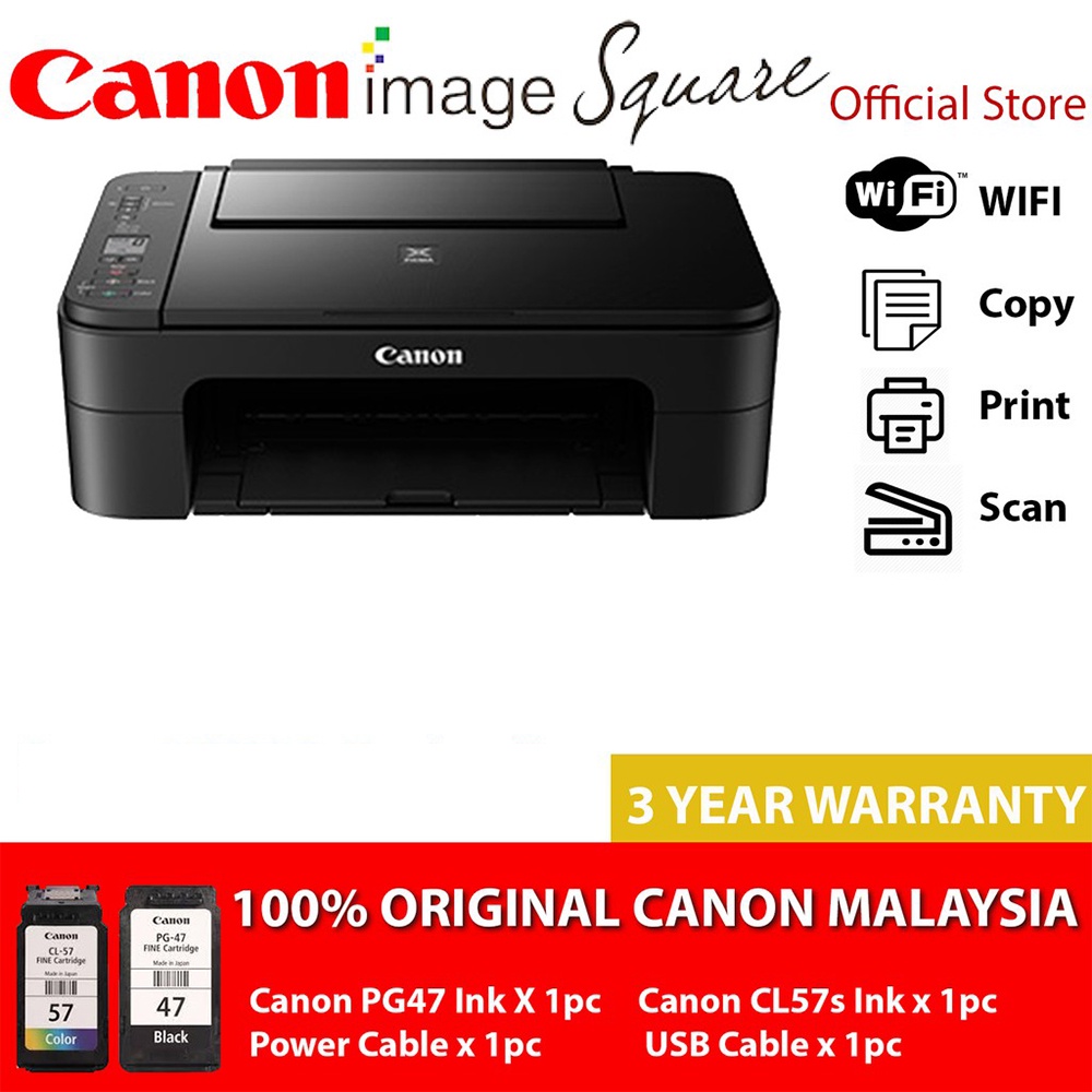 Original Canon Pixma E3370 E3470 Black Compact Wireless All In One With Lcd For Low Cost 7588