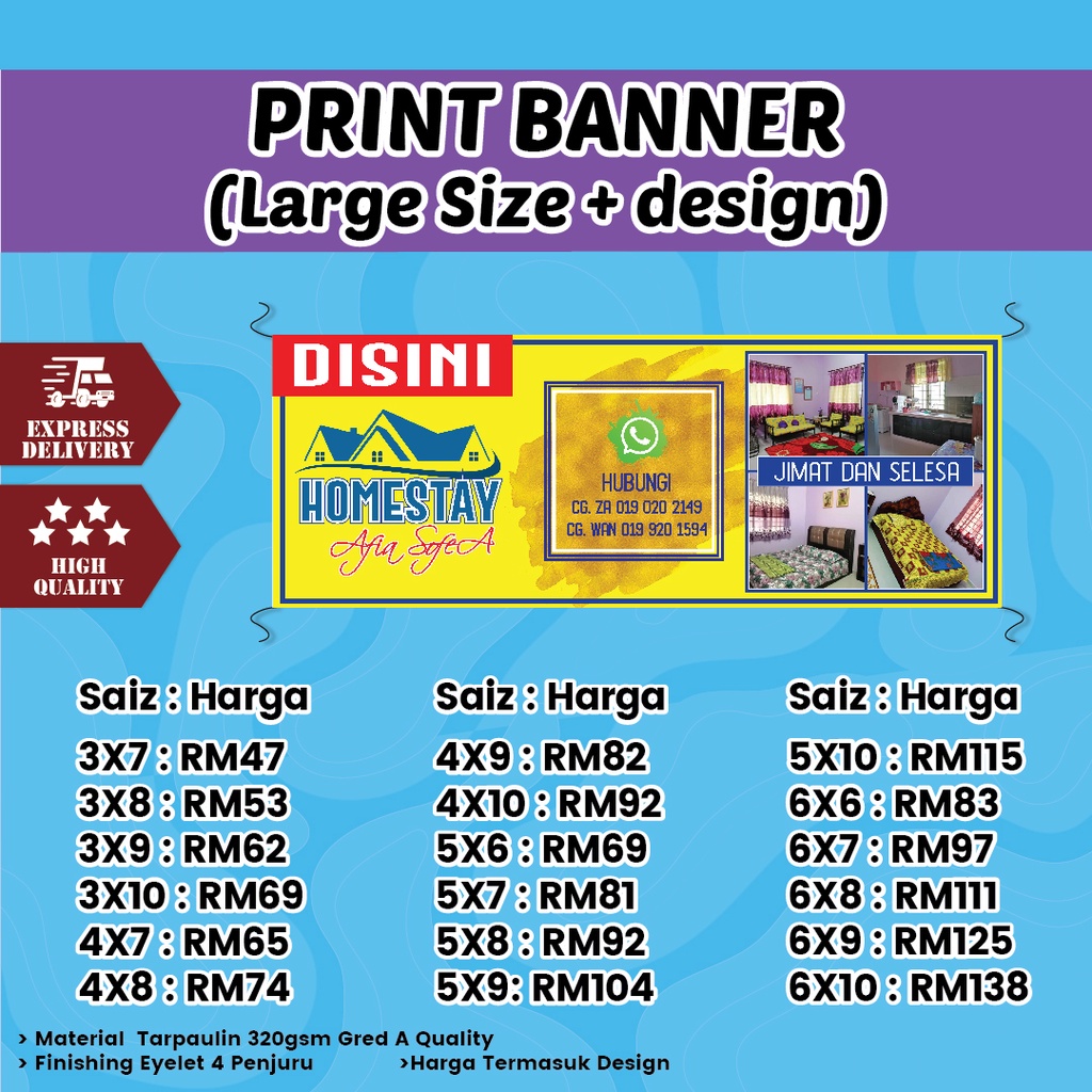 Banner Murah Saiz Besar [ Fast Shipping] Shopee Malaysia