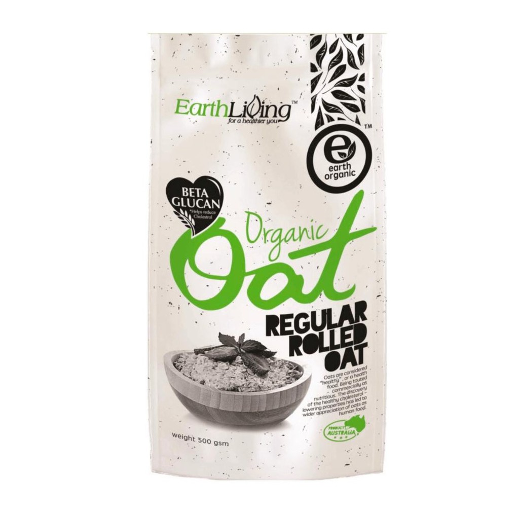 Earth Living Organic Oat Regular Rolled Oat 500G Shopee Malaysia