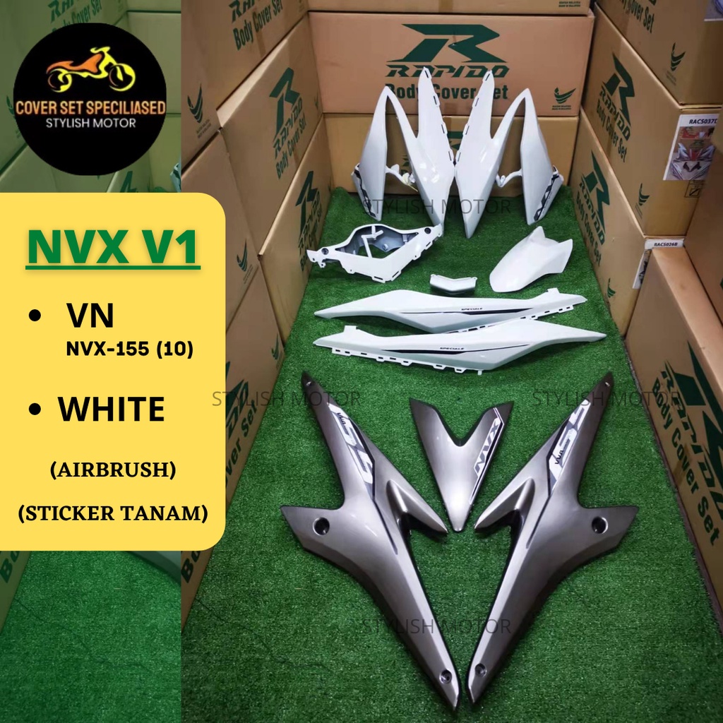 Sticker Tanam Airbrush Rapido Cover Set Nvx V Vietnam White Shopee Malaysia