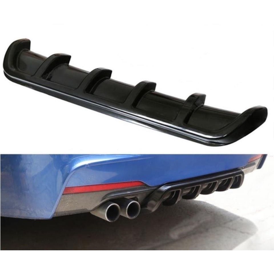 Universal Car Rear Bumper Lip Diffuser 6 Fin Shark Fin Style Car Back