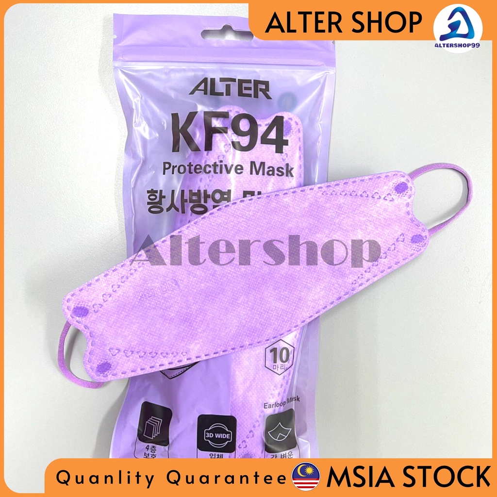 【🇲🇾HOT】ALTER 10/50pcs KF94 Earloop Adult 4PLY with Conformity Certification Disposable