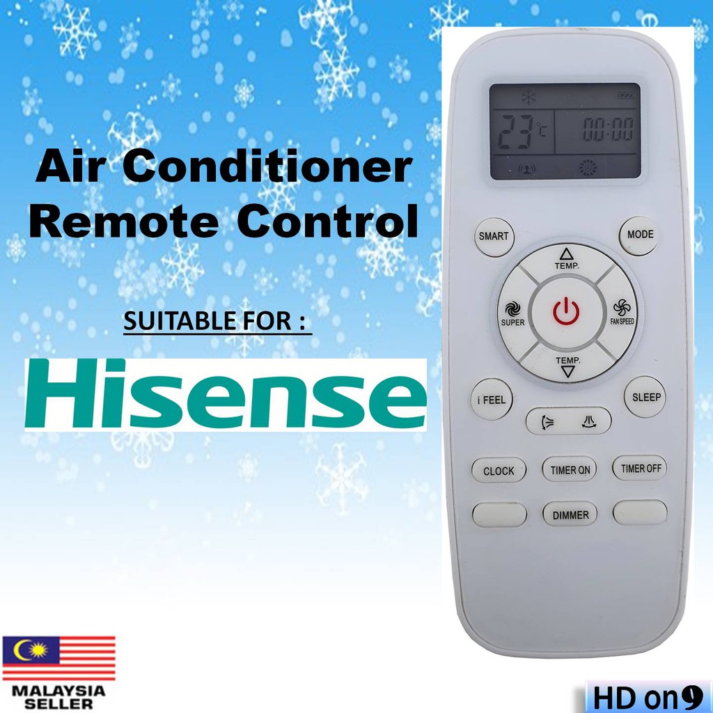 Hisense Air Cond Aircon Aircond Air Conditioner Remote Control Replacement Dg11l3 Shopee 3959