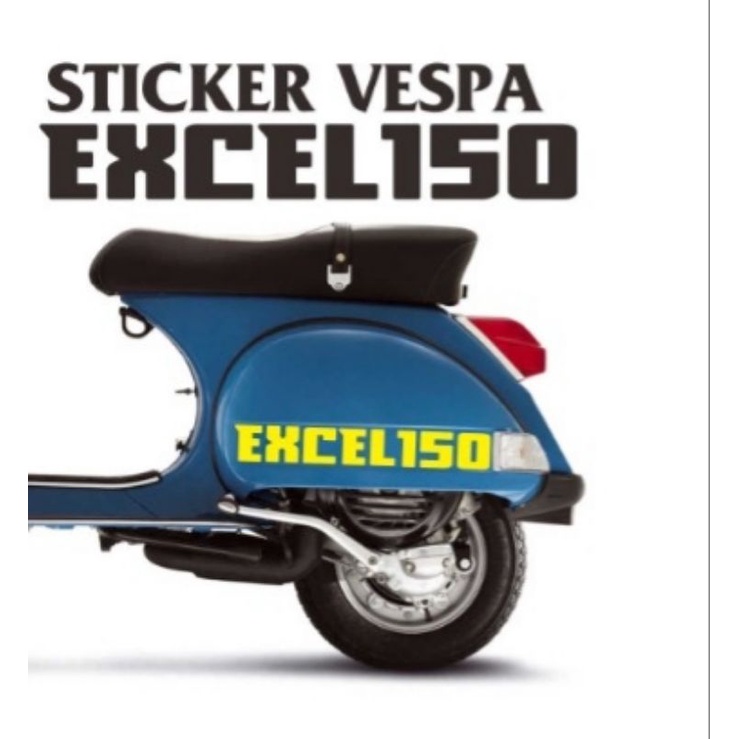 VESPA CUTTING STICKER EXCEL150 STICKER BOX VESPA P150 EXCEL STICKER ...