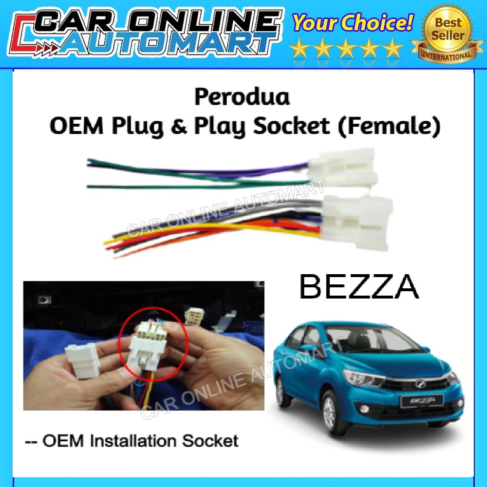 Perodua Bezza OEM Plug and Play Socket Cable Player Socket Shopee