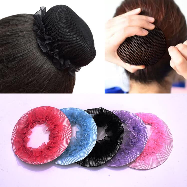 Ready stock 2pcs Lace Sanggul Girl hair DIY Elastic Invisible Hair Net ...