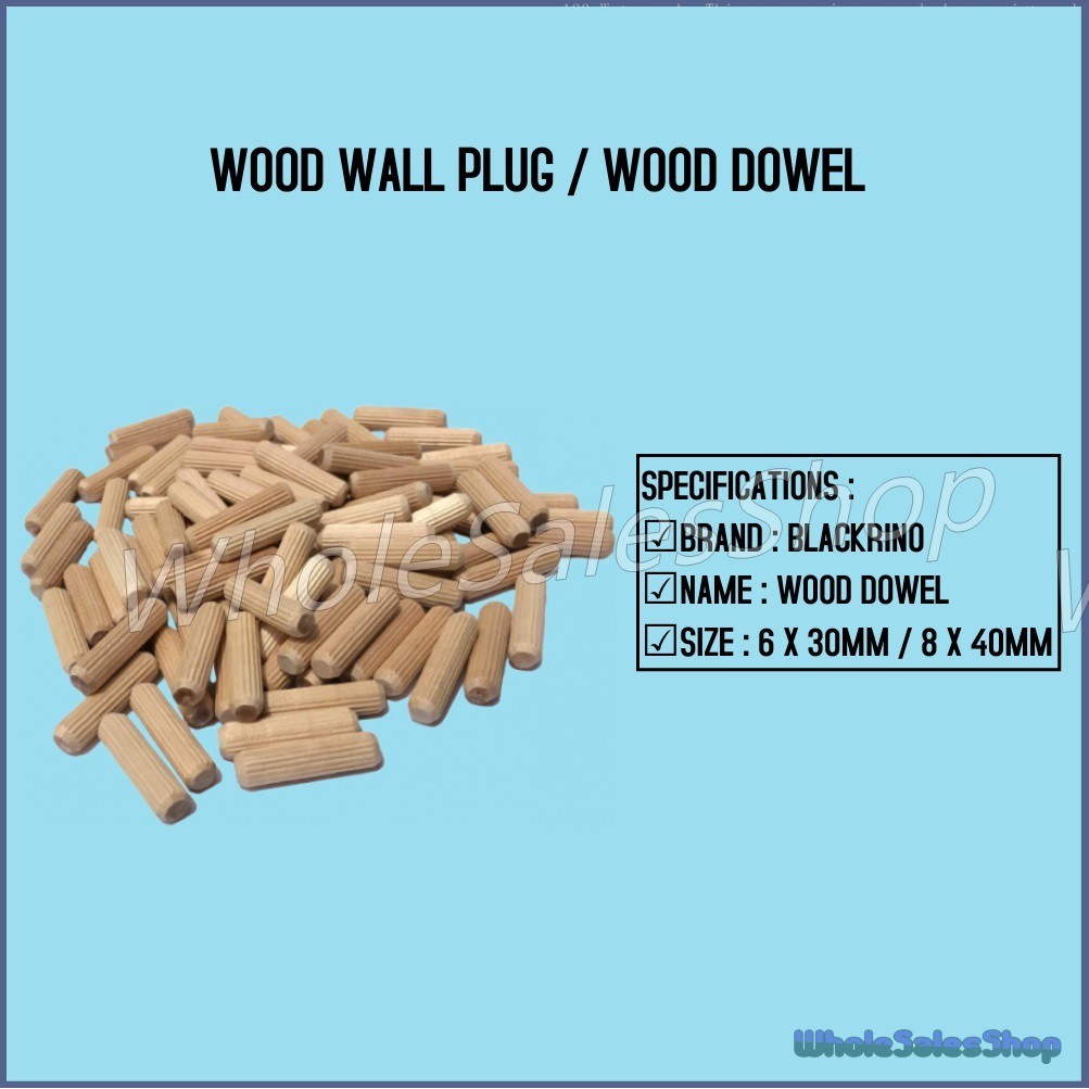 BLACKRINO WOOD WALL PLUG WOOD DOWEL FURNITURE JOINTER WALL PLUG KAYU