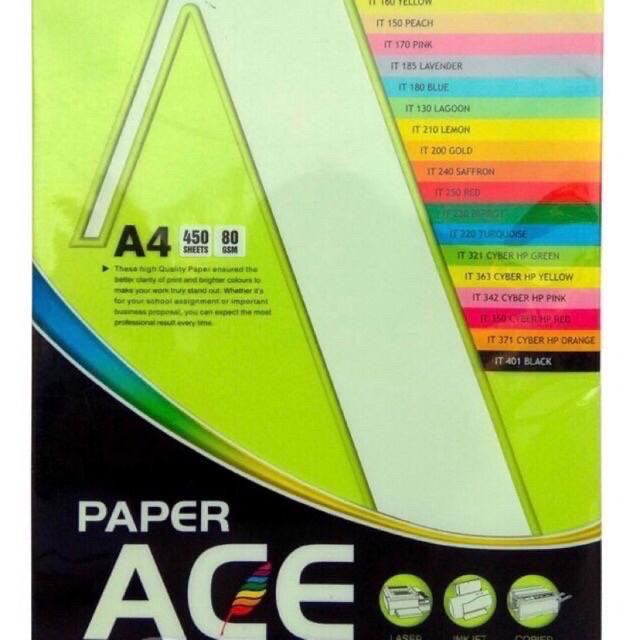 Ace A4 80gsm Colour Paper 450‘s Kertas Warna Shopee Malaysia 5558