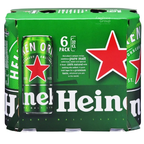 Heineken Lager Beer 320ml ( 6 cans ) | Shopee Malaysia