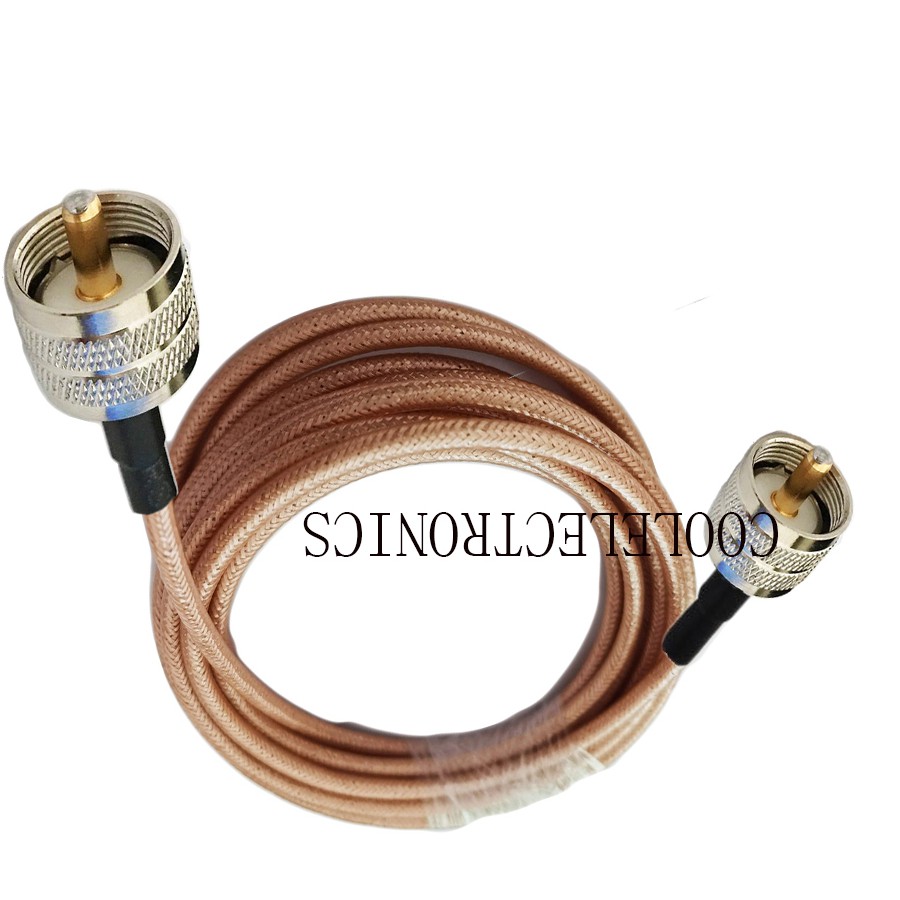 UHF Male to UHF PL259 Plug Male Connector RG400 Double Shielded Copper ...