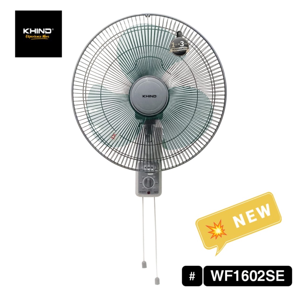 KHIND 16" Wall Fan Light Grey Shopee Malaysia