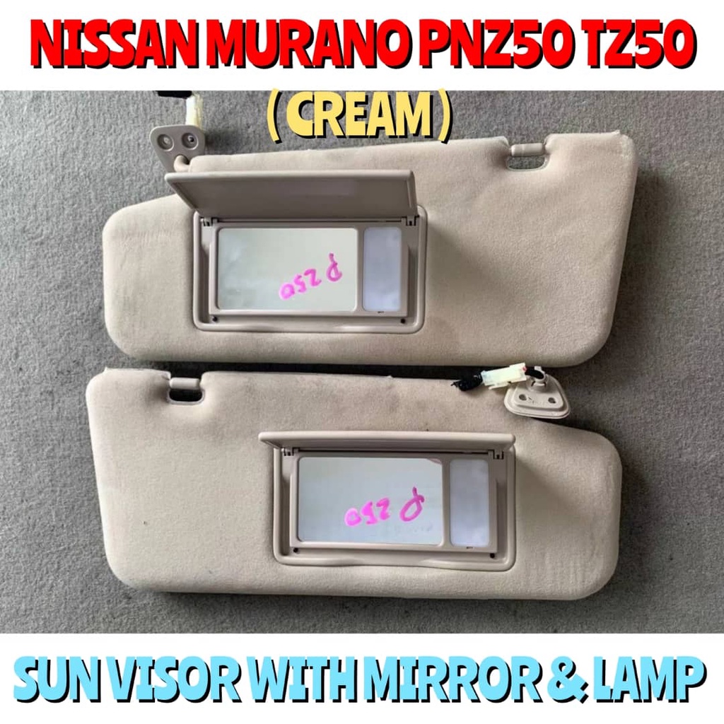 Nissan Murano Z50 PNZ50 TZ50 Sun Visor With Mirror & Lamp ( Cream Color