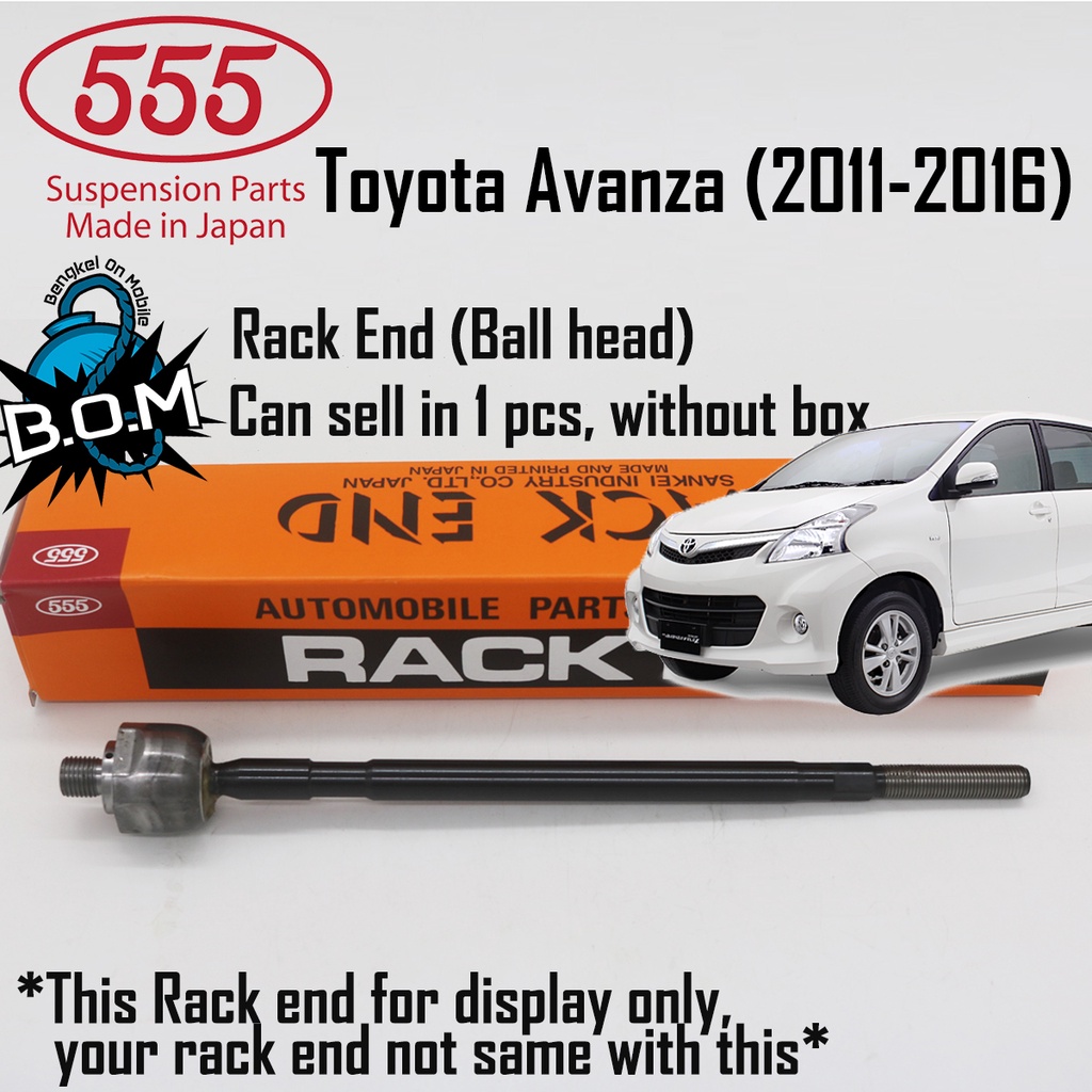 [555 Made in Japan] Rack End, Steering Rack, Toyota Avanza (2011-2018 ...