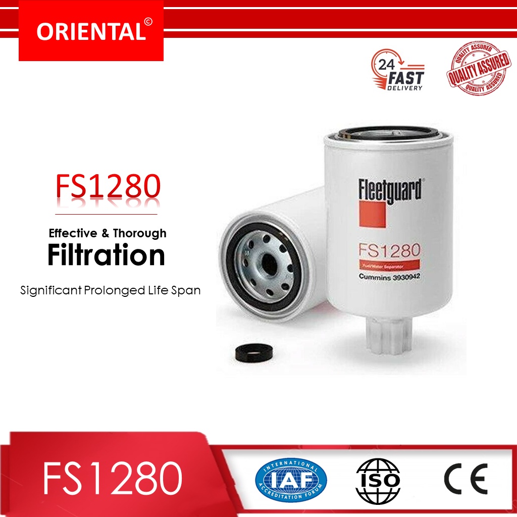 Fleetguard FS1280 Fuel Filter Fuel Separator Cross Reference