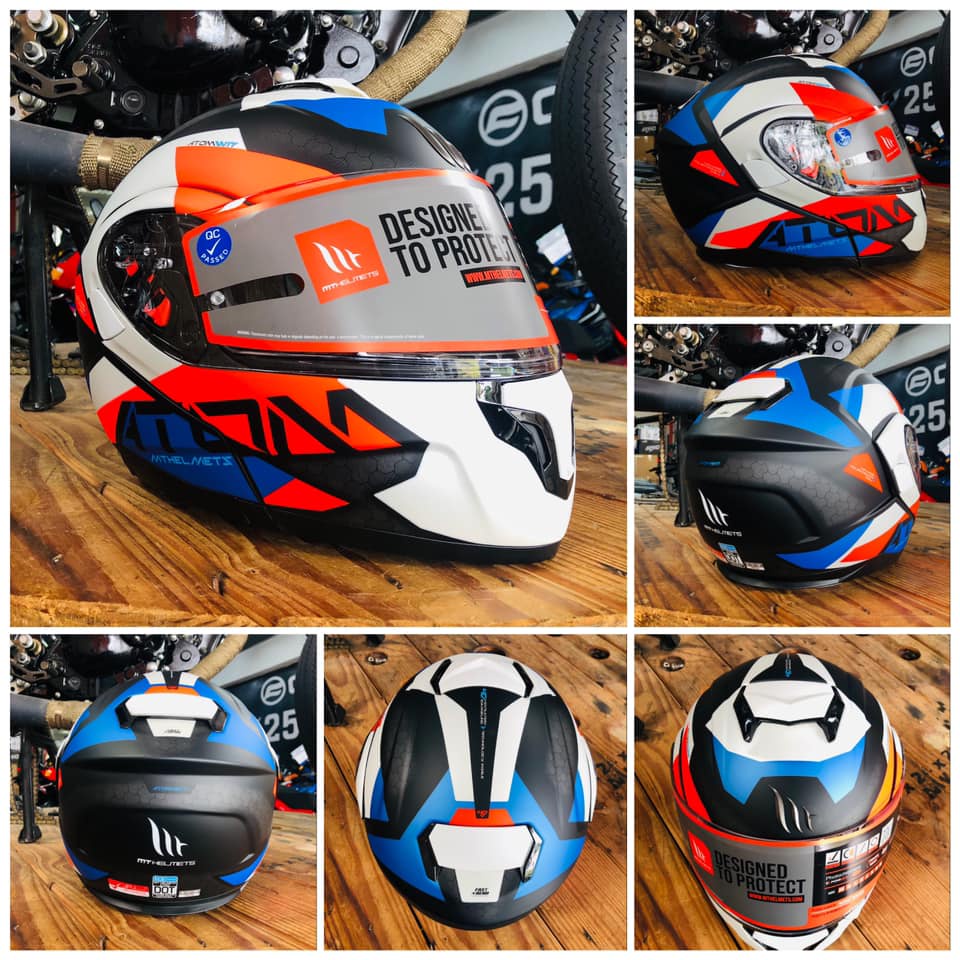 MT Helmet Atom SV Flip Up Fullface Modular Double Visor Helmet Imported From Spain Shopee Malaysia