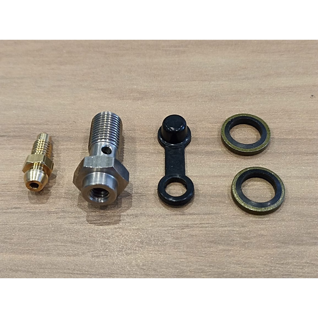 Brake Hose Screw Universal With Bleeding Nut Skru 1.0mm Bleeding Screw