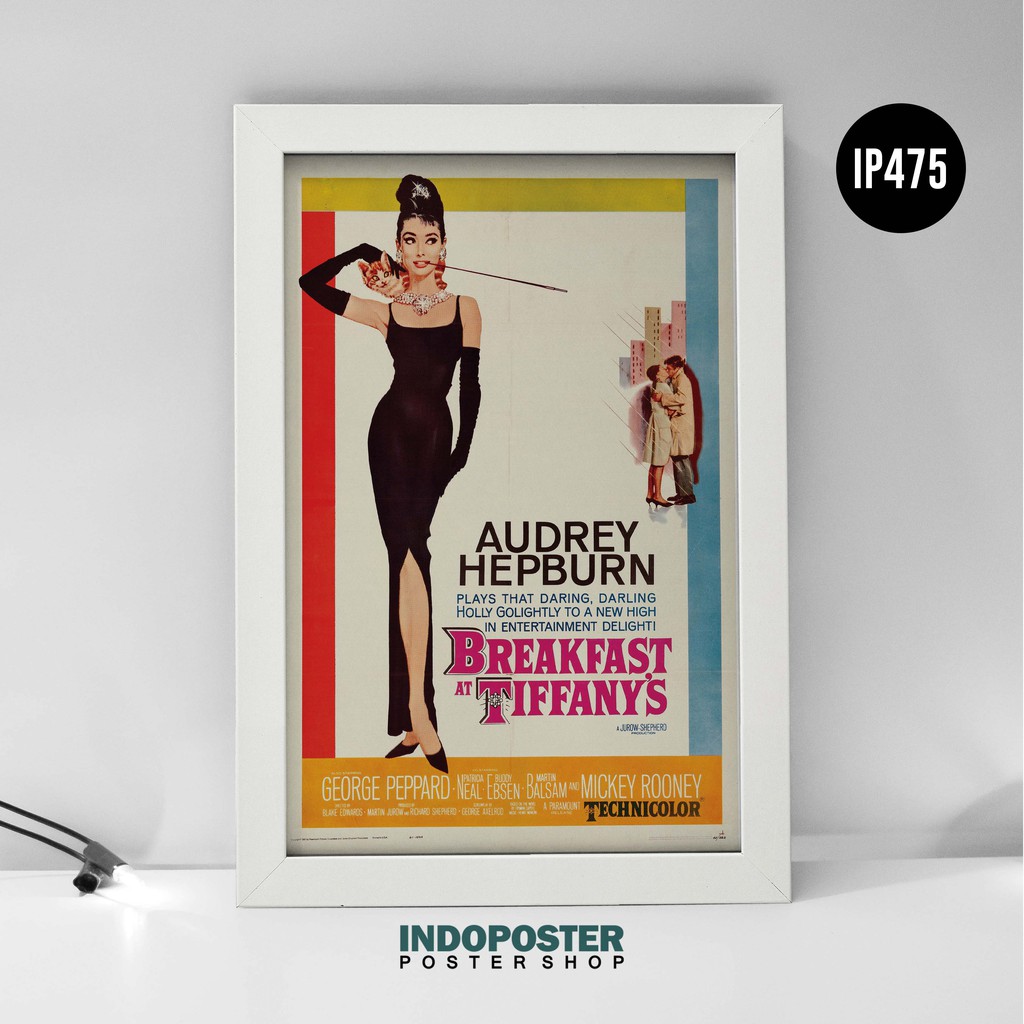 Vintage Retro Poster Old School Audrey Hepburn Breakfast Tiffany's ...