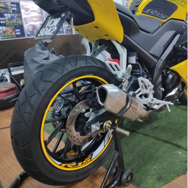 YAMAHA R15 Rim Lining Sticker Kuning K-PK | Shopee Malaysia