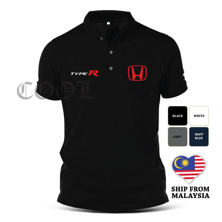 Honda Type R Sport Automobile Car Polo T-Shirt Embroidery Logo EDR-104 ...