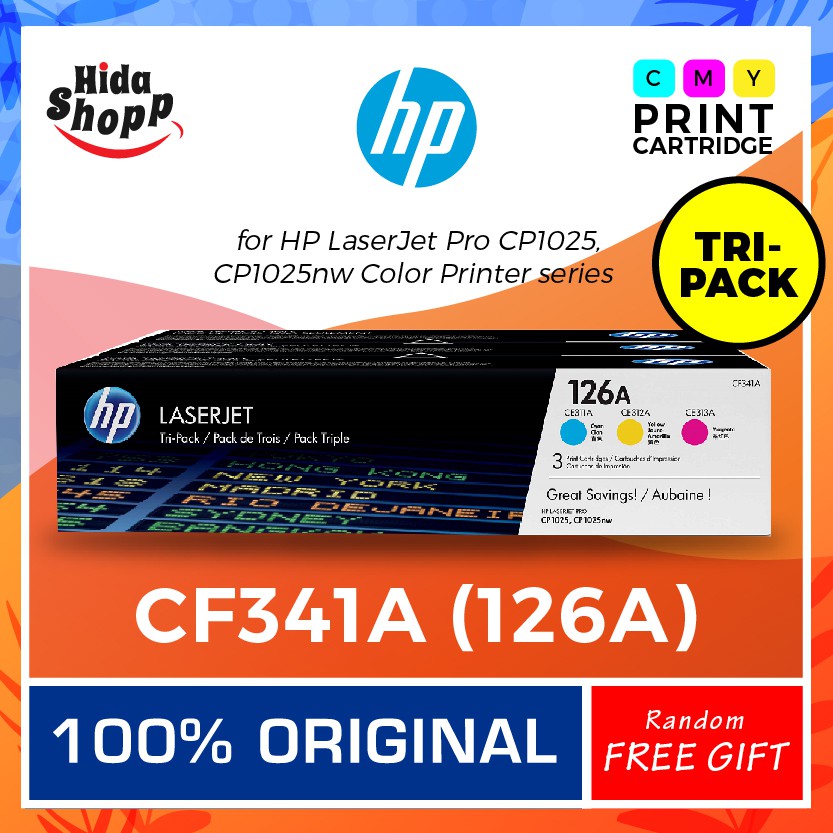HP 126A 3 Colour Original Toner Cartridge Multipack (CF341A) TRI-PACK ...