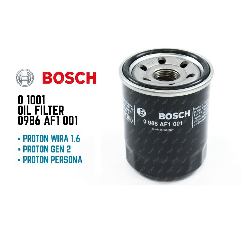 BOSCH Oil Filter 0986 AF1 001/0346 (PROTON WIRA1.6/GEN2/PERSONA ...