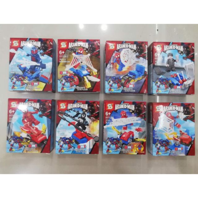 SY 1120 SUPER ARANEID MAN MINIFIGURES 8PC SET