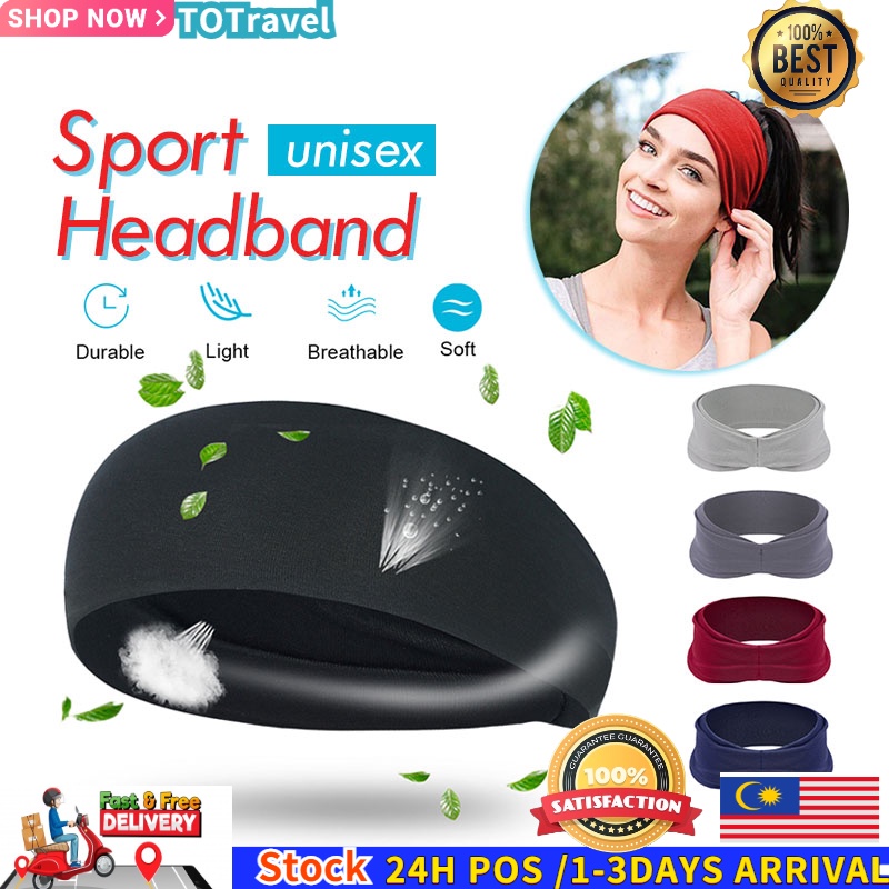 Unisex Hairband Bandana Sports Elastic Headband Running Headwear ...