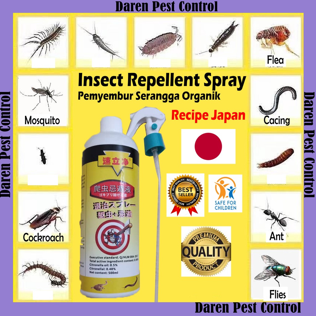 Daren Natural Spray Serangga Bed Bug Dust Mite Control Spray 500ml Pepijat Pest Control