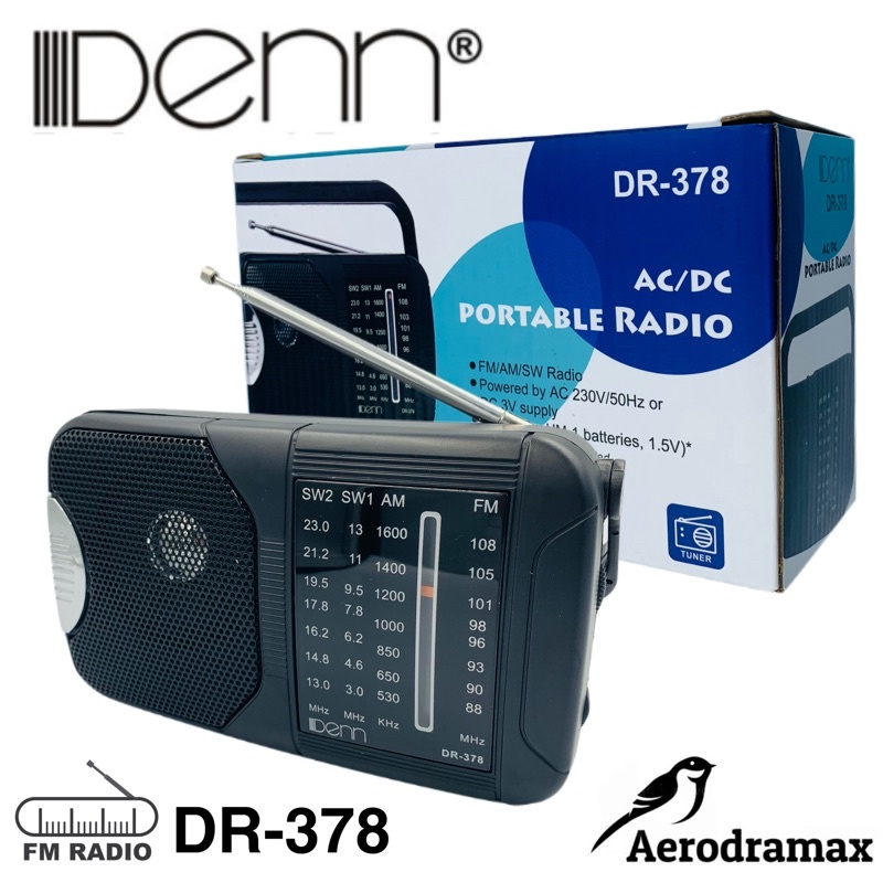 DENN DR-378 PORTABLE RADIO (AC/DC) | Shopee Malaysia