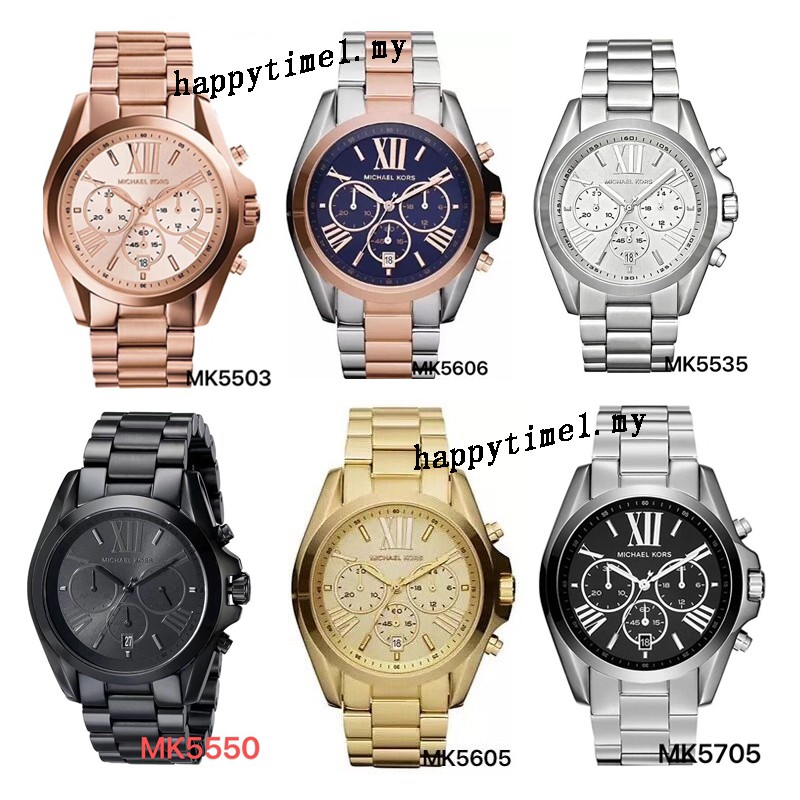 Original MK women watch MK5503 MK5739 MK5854 MK5550 MK5605 MK5606 43mm dial stainless steel strap