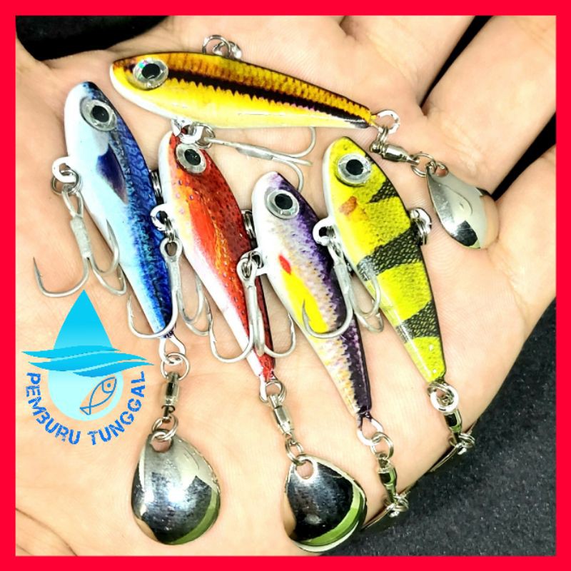 Spinner Bait, 50mm 18g Fishing Jig Artificial Lead Fish Metal Plate Lure  Bait Small Jigging Lead