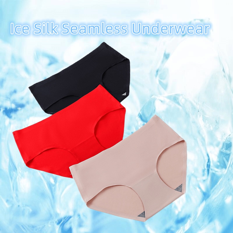 VVAULT Choosemuc Damen Ice Silk Unterwäsche - Nahtlose 3-in-1 Panty Mit Bauchstraffung | Hohe Taille Unsichtbare Slips