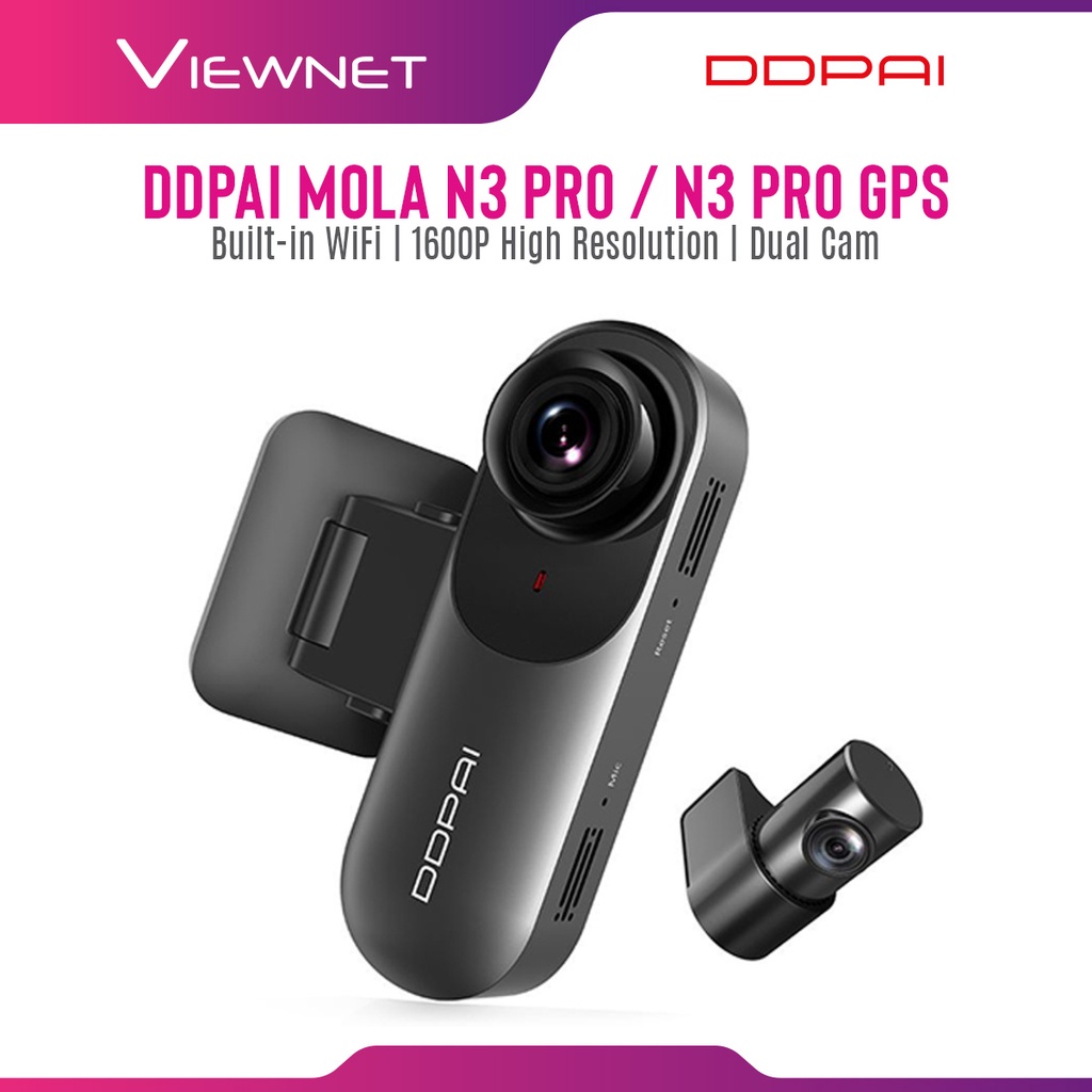 DDPAI N3 Series Dashcam with 1600P High Resolution, App Control, Built