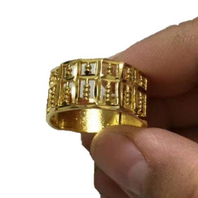 24k gold plated suan pan ring