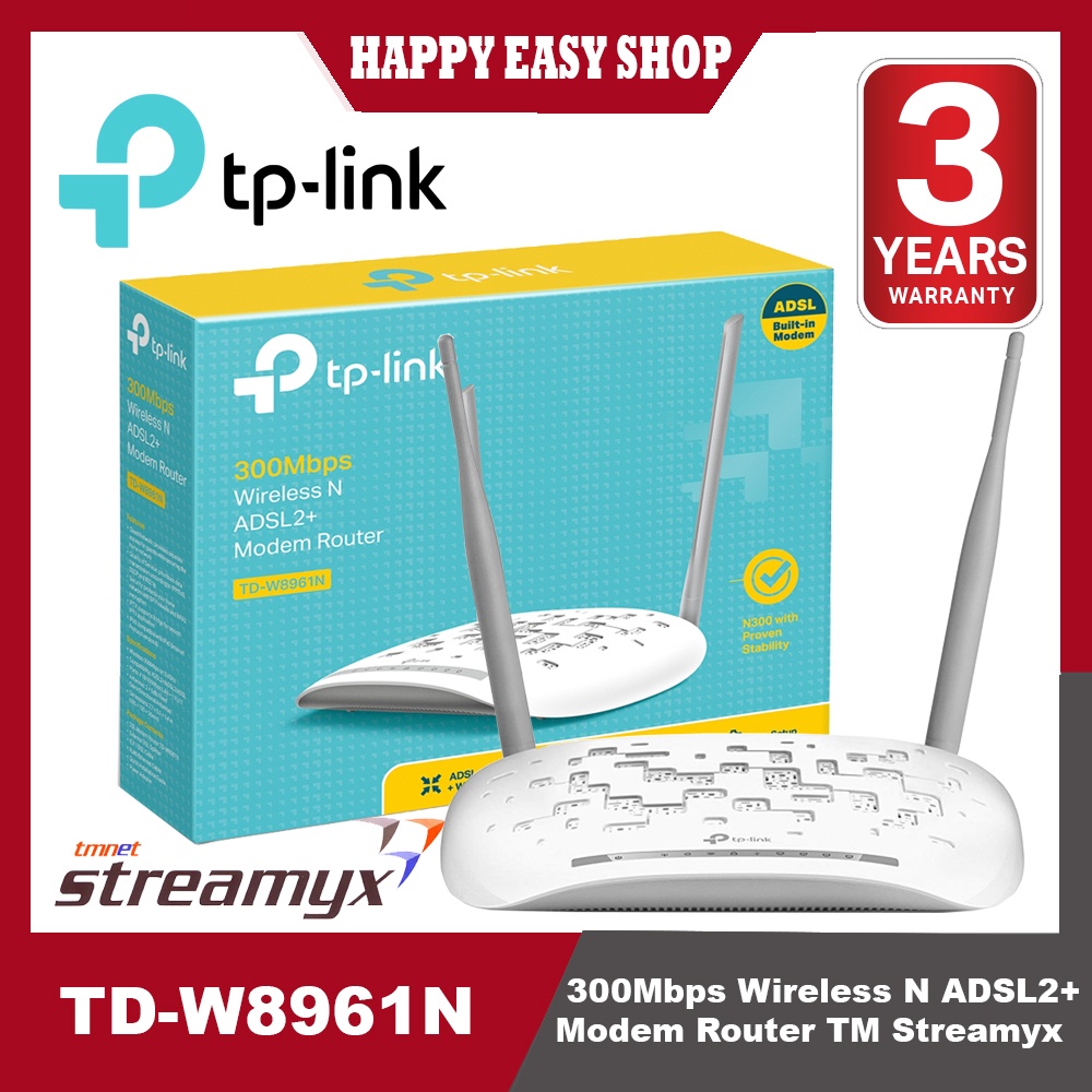 Official TP-Link TD-W8961N 300Mbps Wireless N ADSL2+ Modem Router ...