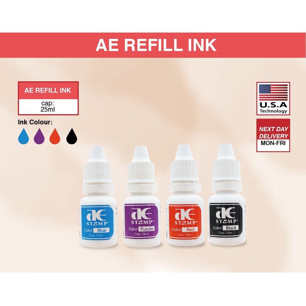 AE Gel Stamp Refill Ink | AE Pre-Inked Stamp Refill Ink | AE Stamp ...