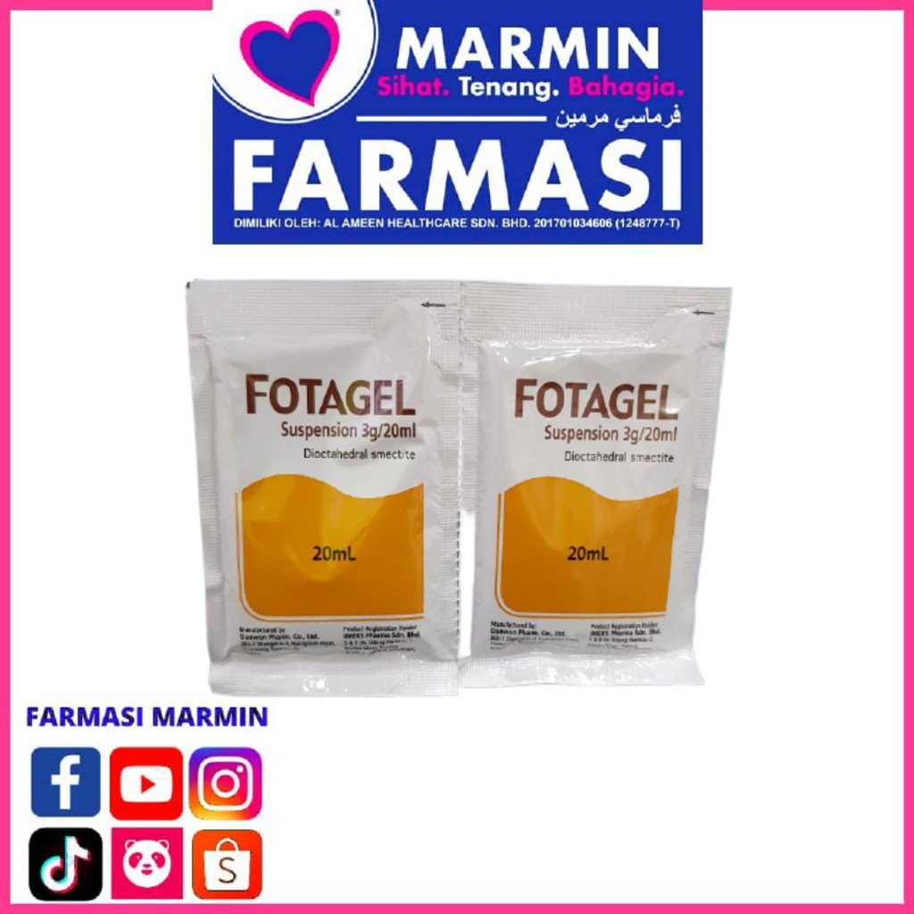 FOTAGEL SUSPENSION 3G/20ML 2 SACHETS (ANTI DIARRHEA / CIRITBIRIT