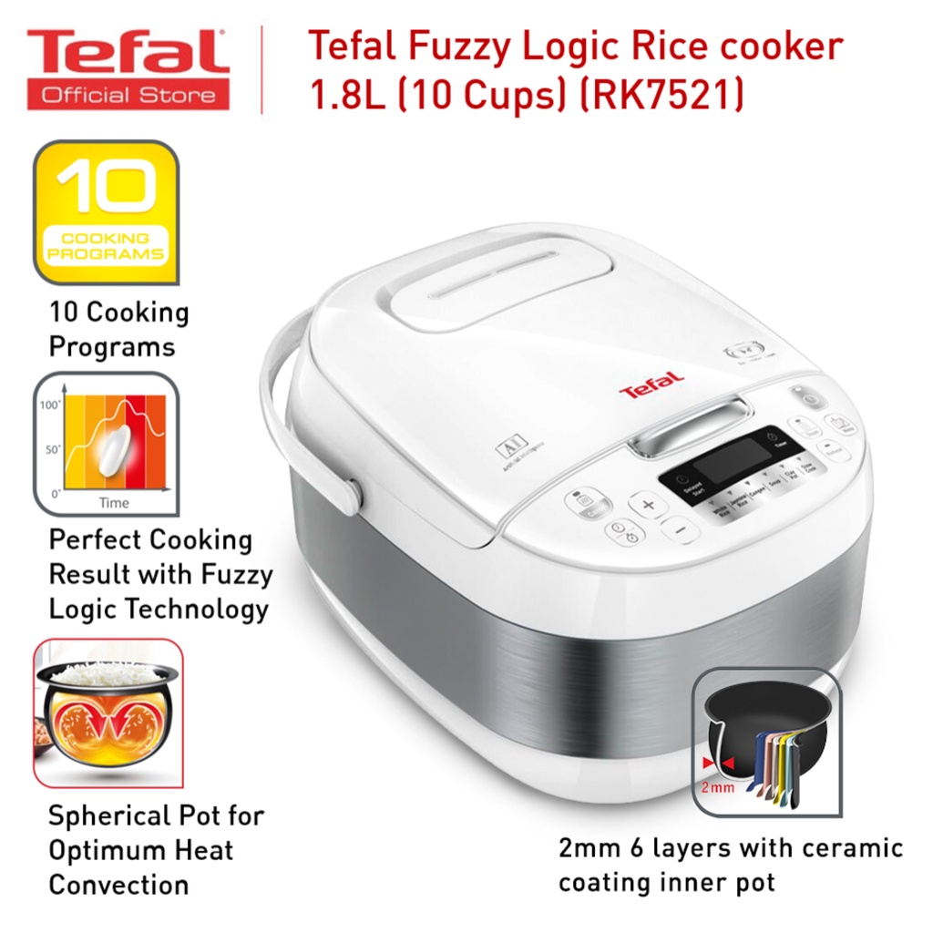 Tefal Fuzzy Logic Rice cooker 1.8L (10 Cups) (RK7521) Shopee Malaysia