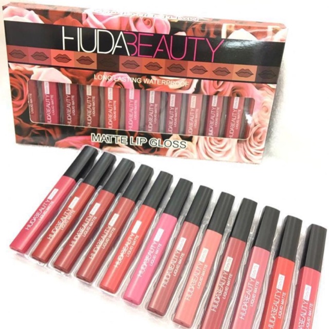 Huda beauty matte lip gloss 12 pcs Shopee Malaysia